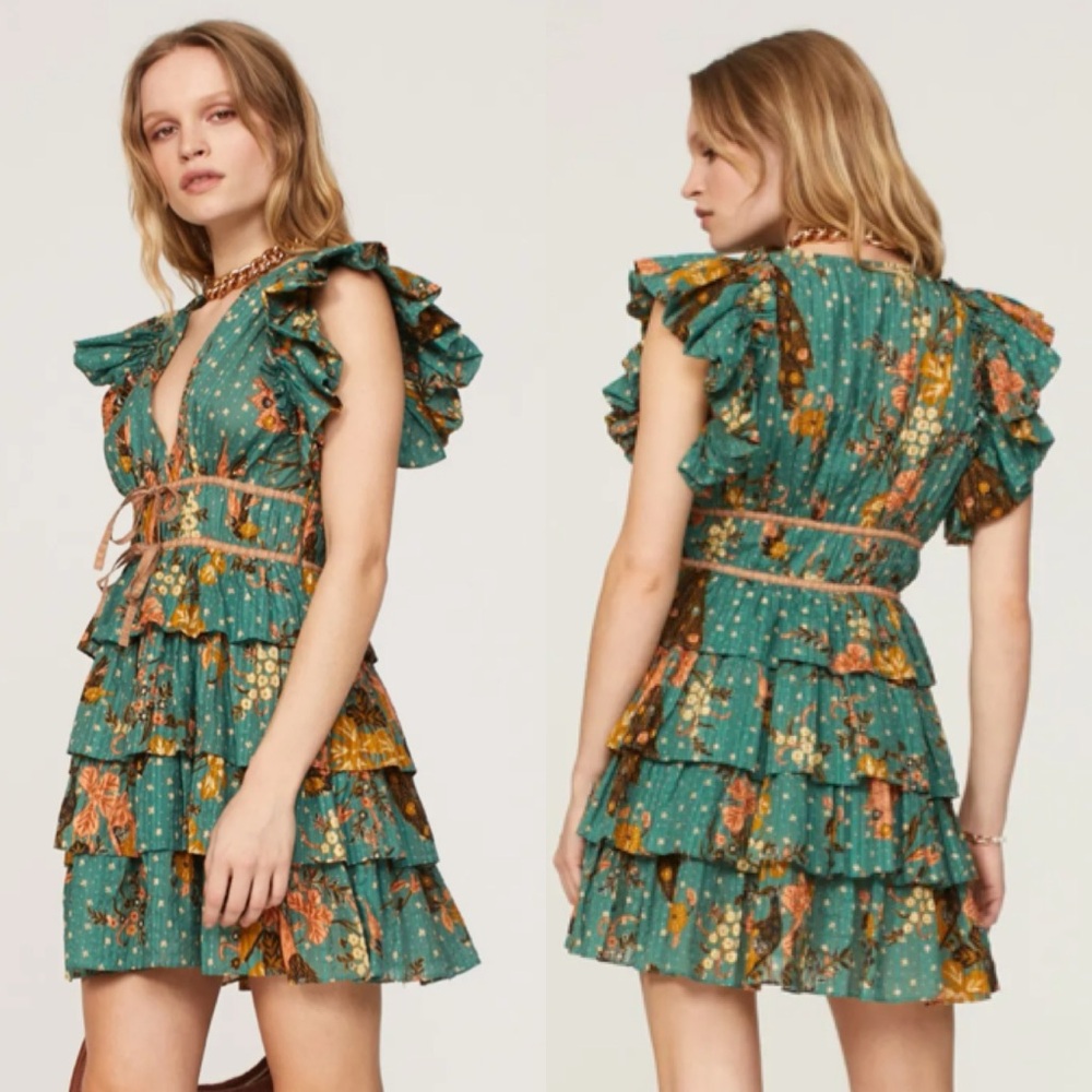 Ulla Johnson Marni Dress in Hummingbird Size 0 - Picture 4 of 14